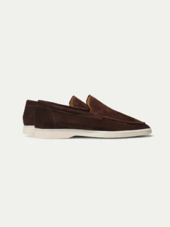 Chocolate Yacht Loafers -Velora Fashion Aurelien Yacht Loafers men suede shoes summer italy chocolate7