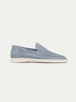 Baby Blue Yacht Loafers -Velora Fashion Aurelien Yacht Loafers men suede shoes summer italy light blue7