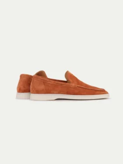 Rust Yacht Loafers -Velora Fashion Aurelien Yacht Loafers men suede shoes summer italy rust10