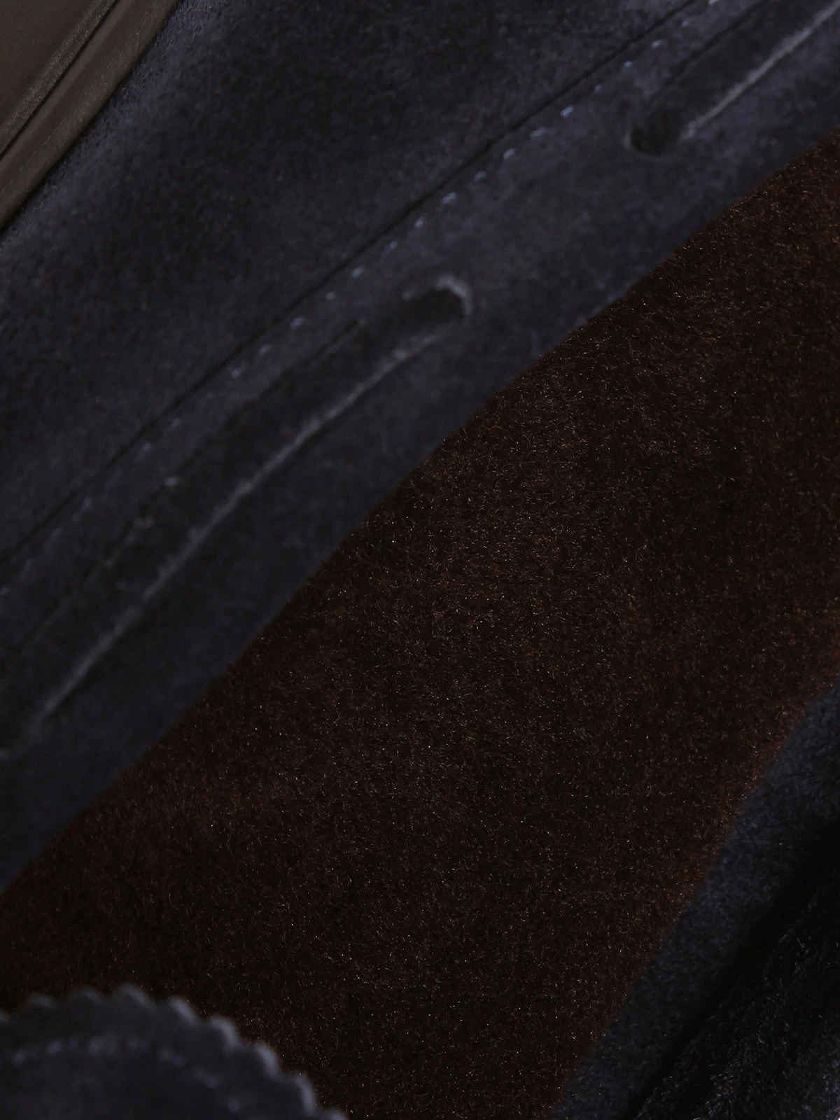 Navy Yacht Loafer With Lamb Shearling Footbed - Image 2