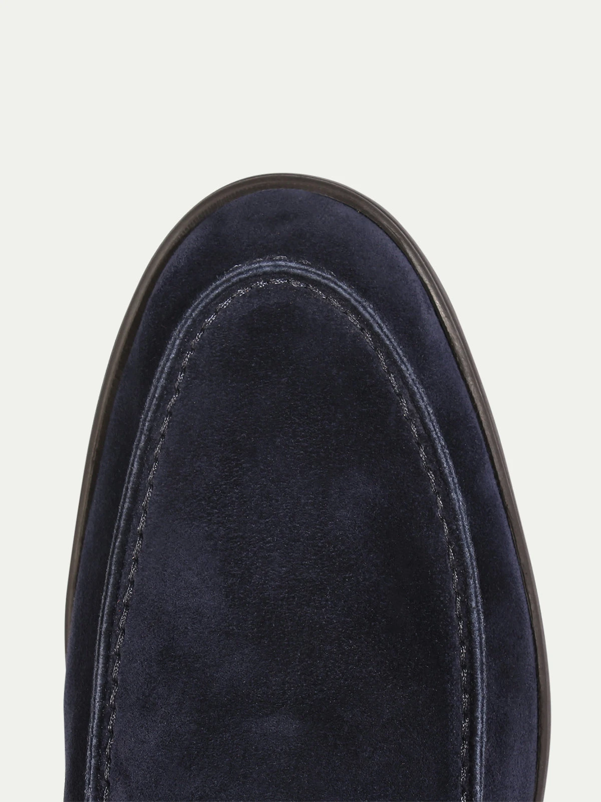 Navy Yacht Loafer With Lamb Shearling Footbed - Image 5