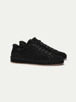 Shearling-lined Black Voyager Sneaker
