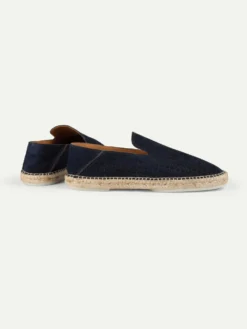 Navy AUR1 Espadrille -Velora Fashion Aurelien aur1 beachside loafers espadrilles suede navy men 3 scaled
