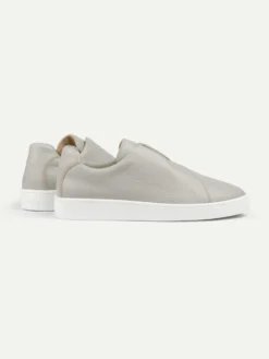 Light Grey Grain AUR3 Sneaker -Velora Fashion Aurelien aur3 sneaker grain leather light grey men 13 scaled
