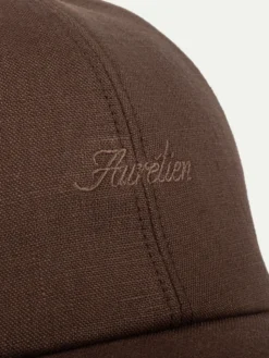 Chocolate Linen Baseball Cap -Velora Fashion Aurelien baseball cap linen chocolate 2 scaled