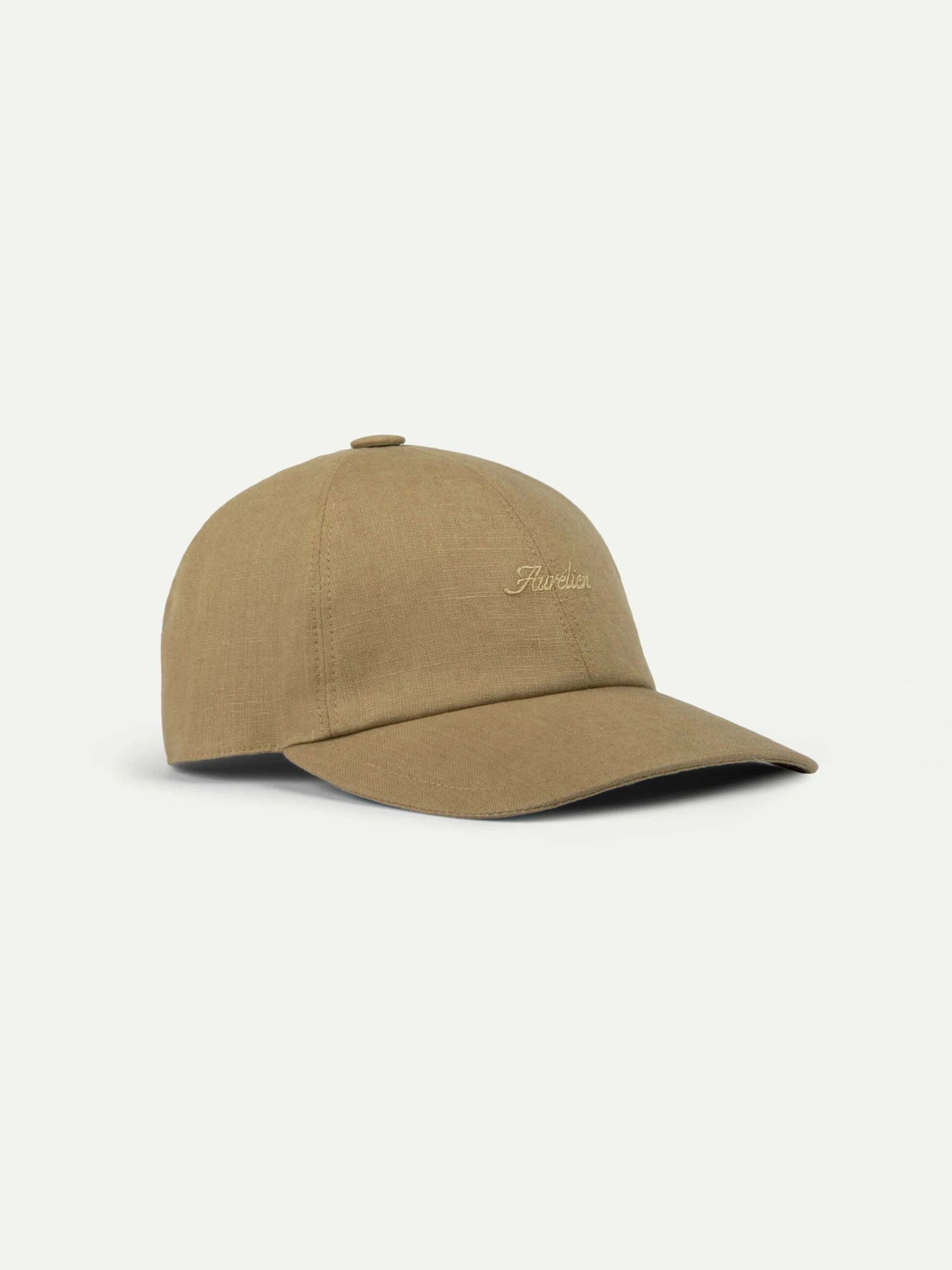 Dark Taupe Linen Baseball Cap 3 Dark Taupe Linen Baseball Cap