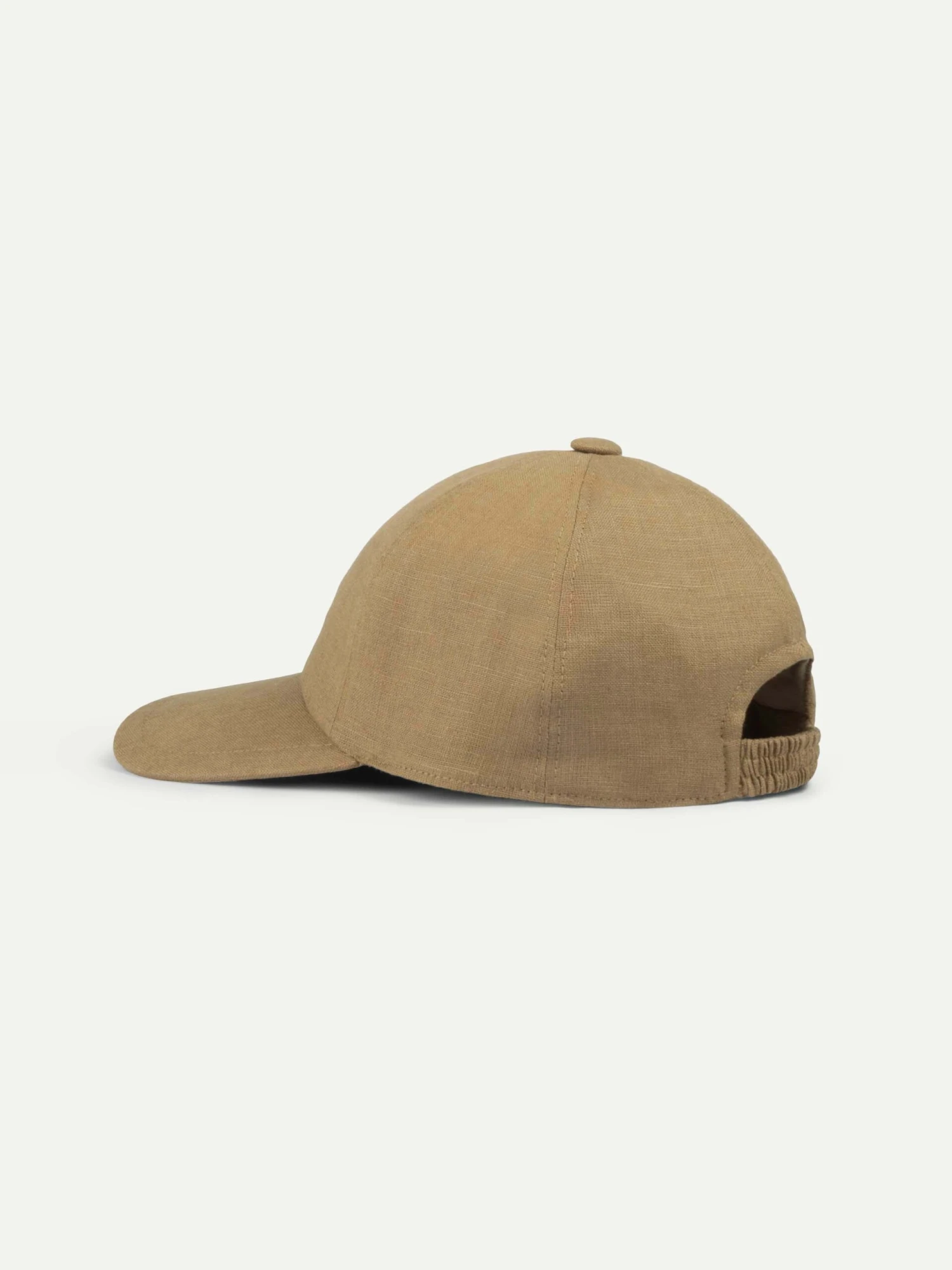 Dark Taupe Linen Baseball Cap 7 Dark Taupe Linen Baseball Cap - Image 5