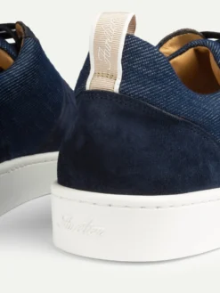Navy Bamboo Bayside Sneaker -Velora Fashion Aurelien bayside sneaker bamboo softey suede navy men 5 scaled