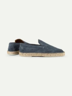 Steel Blue Beachside Loafer -Velora Fashion Aurelien beachside loafers espadrilles suede steel blue men 3copy scaled