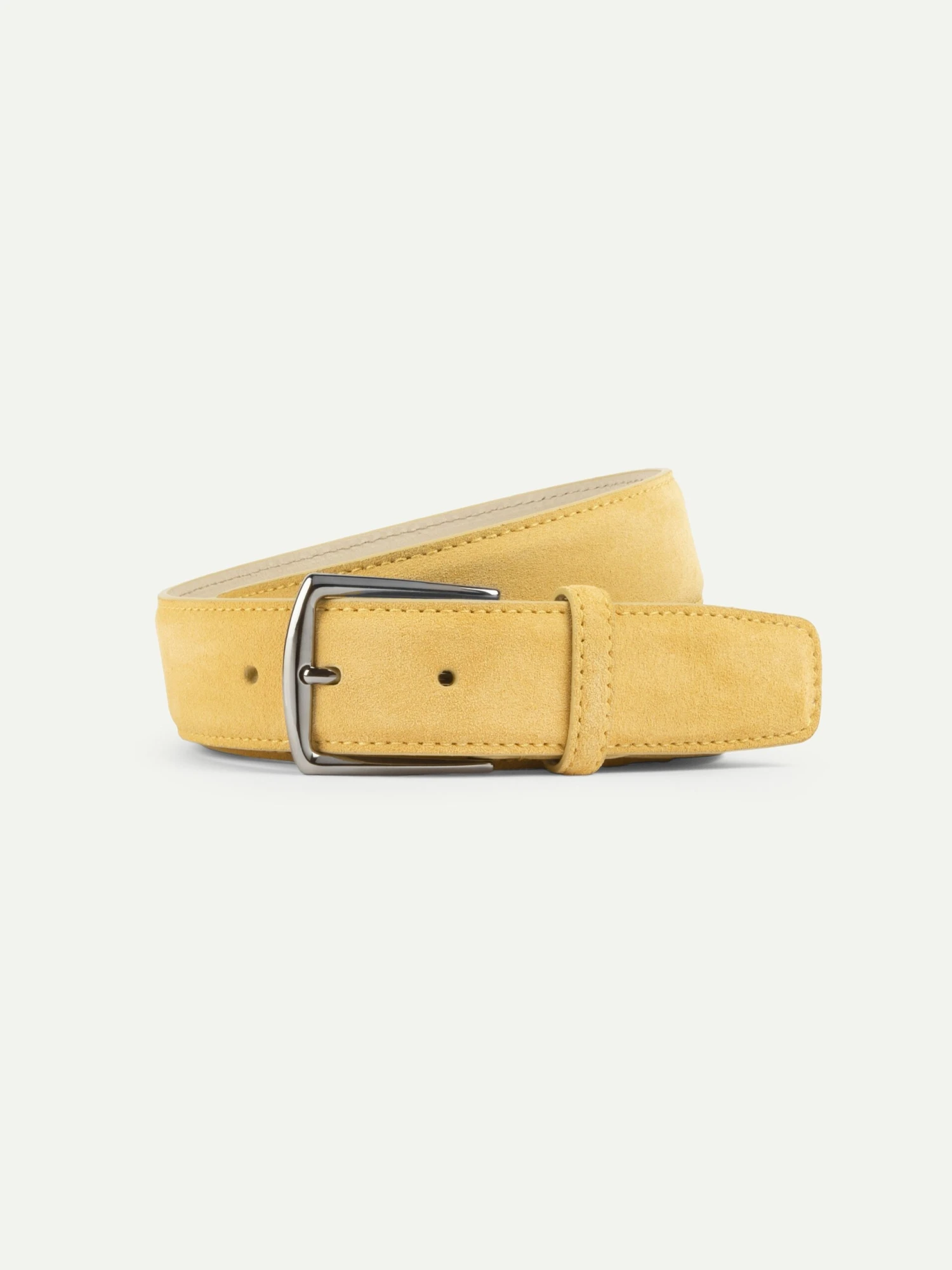 Light Yellow Suede Leather Belt 3 Light Yellow Suede Leather Belt