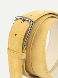 Light Yellow Suede Leather Belt 7 Light Yellow Suede Leather Belt -Velora Fashion Aurelien belt 3.0 softey suede light yellow men 2 scaled