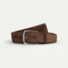 Chocolate Suede Leather Belt