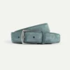 Petrol Suede Leather Belt -Velora Fashion Aurelien belt softey suede petrol men 1copycopy scaled