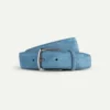 Sapphire Blue Suede Leather Belt