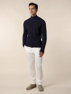 Navy Rib Vest 13 Navy Rib Vest -Velora Fashion Aurelien bomber zipper vest sweater cashmere merino lnavy11