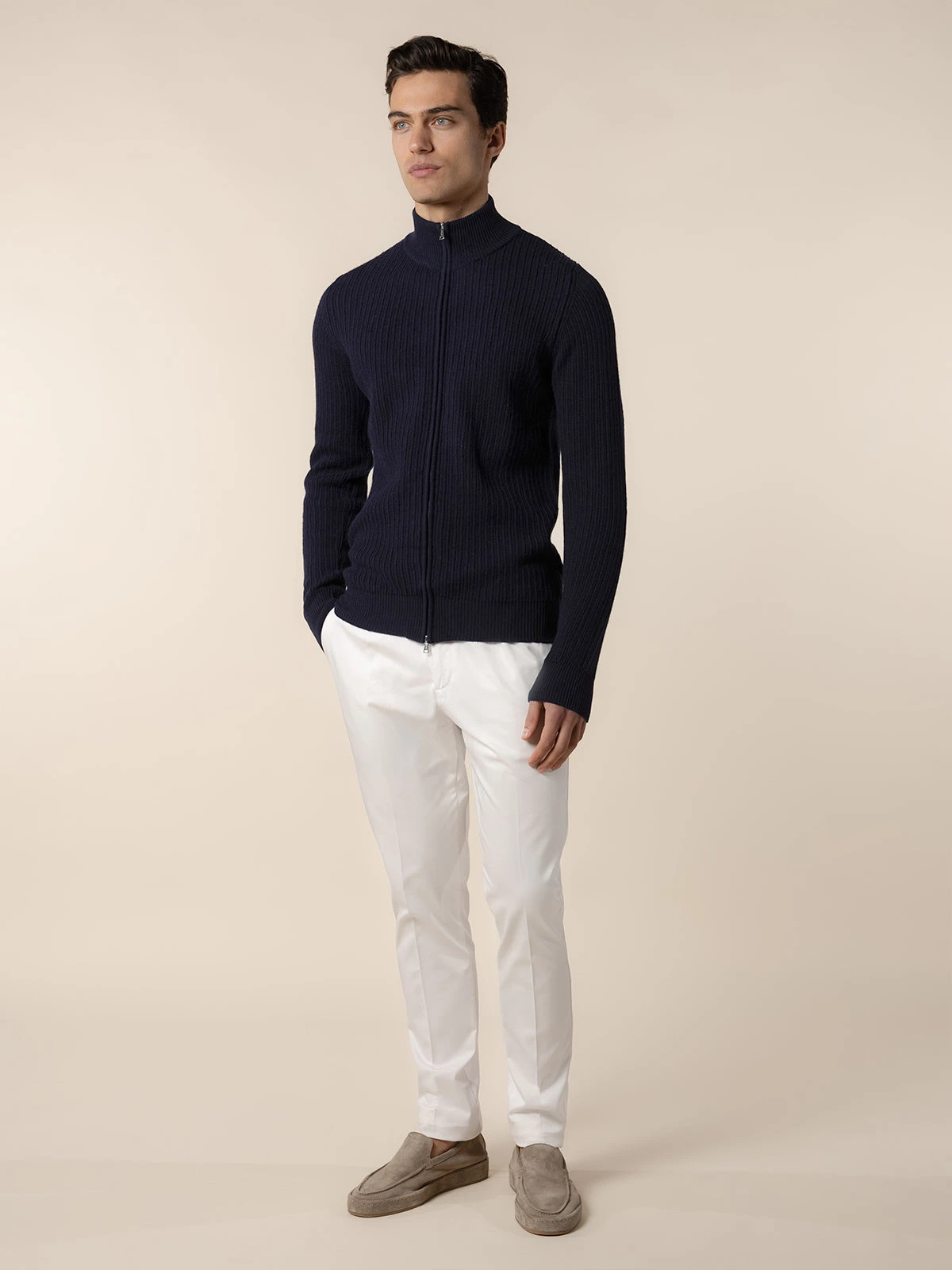 Navy Rib Vest 8 Navy Rib Vest - Image 6