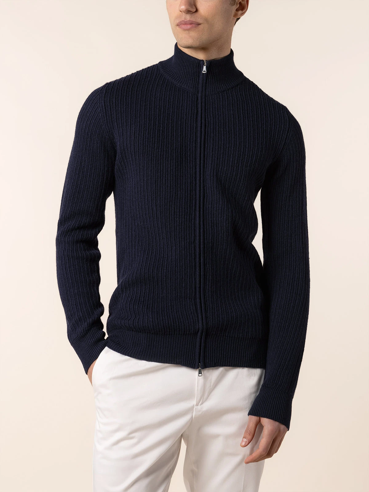 Navy Rib Vest 4 Navy Rib Vest - Image 2