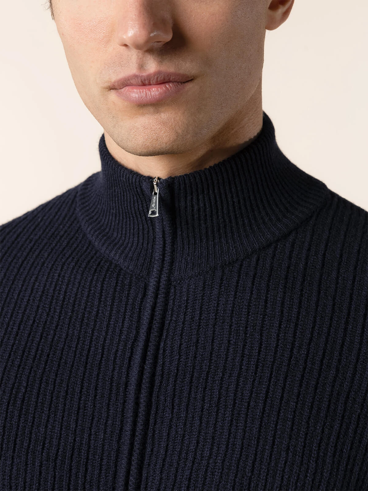 Navy Rib Vest 6 Navy Rib Vest - Image 4