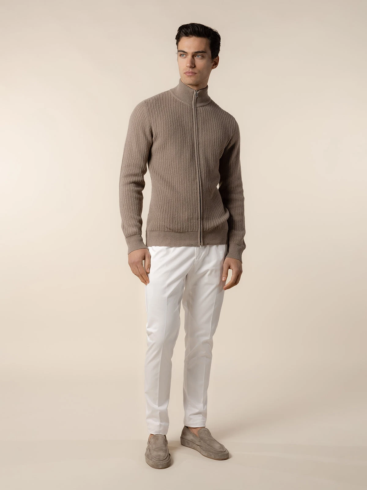 Taupe Rib Vest 8 Taupe Rib Vest - Image 6