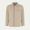 Beige City Button Jacket