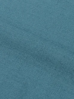 Extrafine Merino Polo Sapphire Blue -Velora Fashion Aurelien button polo sweater cashwool merino sapphire blue3