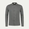 Extrafine Merino Knitted Shirt Dark Grey