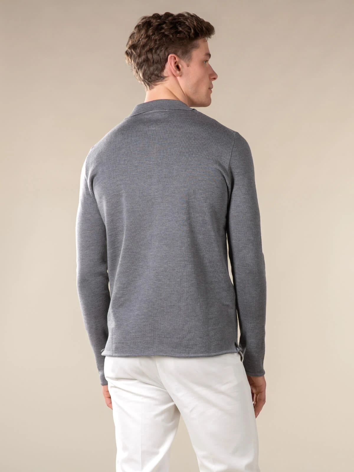 Extrafine Merino Knitted Shirt Dark Grey 7 Extrafine Merino Knitted Shirt Dark Grey - Image 5