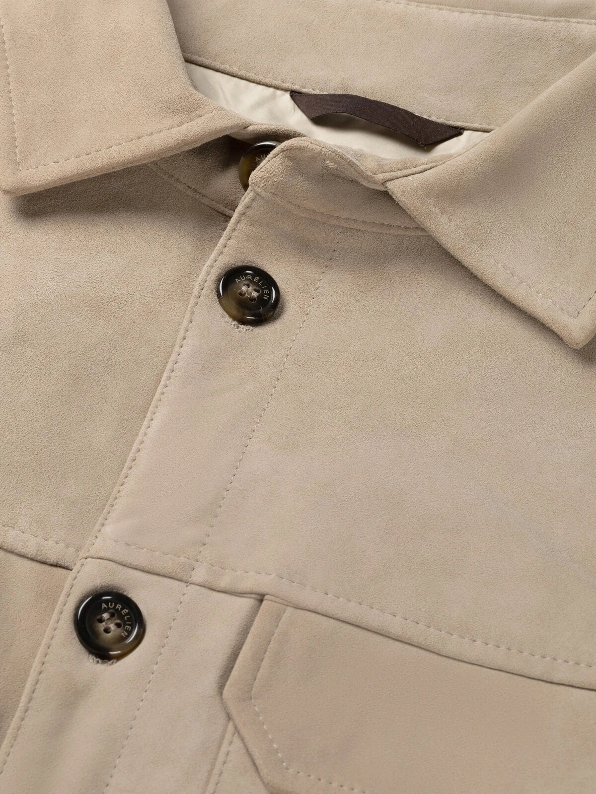 Light Beige Suede Overshirt 4 Light Beige Suede Overshirt - Image 2