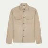 Light Beige Suede Overshirt