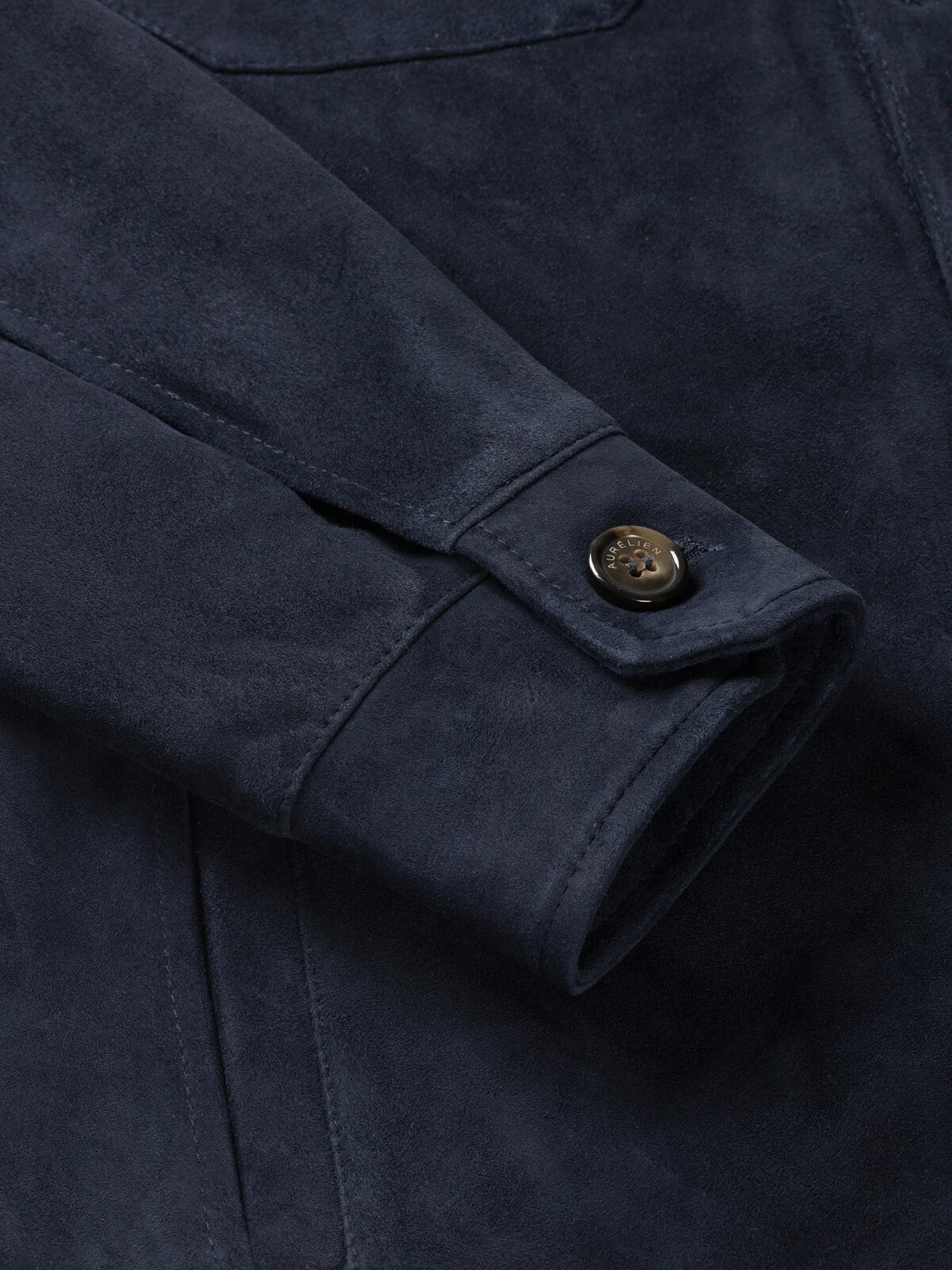 Navy Suede Overshirt 8 Navy Suede Overshirt - Image 6