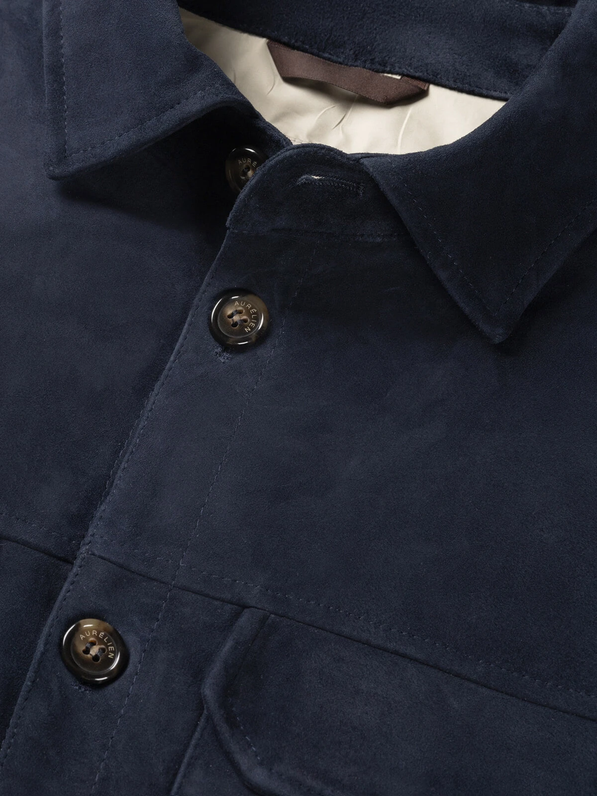 Navy Suede Overshirt 5 Navy Suede Overshirt - Image 3