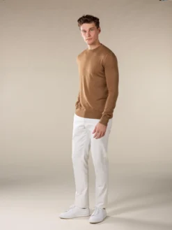 Caramel City Crew -Velora Fashion Aurelien city crewneck sweater cashwool merino carame4