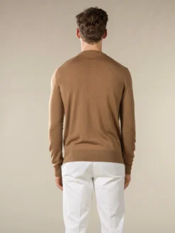 Caramel City Crew -Velora Fashion Aurelien city crewneck sweater cashwool merino carame5