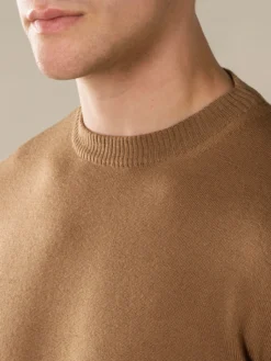 Caramel City Crew -Velora Fashion Aurelien city crewneck sweater cashwool merino carame6