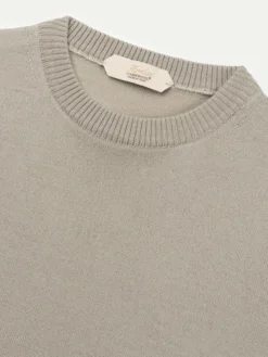 Greige City Crew -Velora Fashion Aurelien city crewneck sweater cashwool merino greige2 2