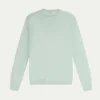Light Green City Crew -Velora Fashion Aurelien city crewneck sweater cashwool merino light green aqua100