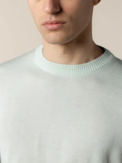 Light Green City Crew -Velora Fashion Aurelien city crewneck sweater cashwool merino light green aqua12 2