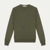 Olive Ribbed City Crew 2 Olive Ribbed City Crew -Velora Fashion Aurelien city crewneck sweater cashwool merino rib olive