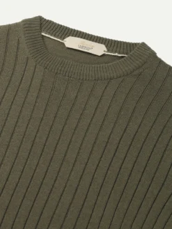 Olive Ribbed City Crew 11 Olive Ribbed City Crew -Velora Fashion Aurelien city crewneck sweater cashwool merino rib olive2 b4d37065 6344 4b00 a3f5 1798108c1779