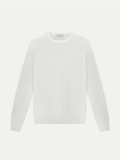 White Ribbed City Crew