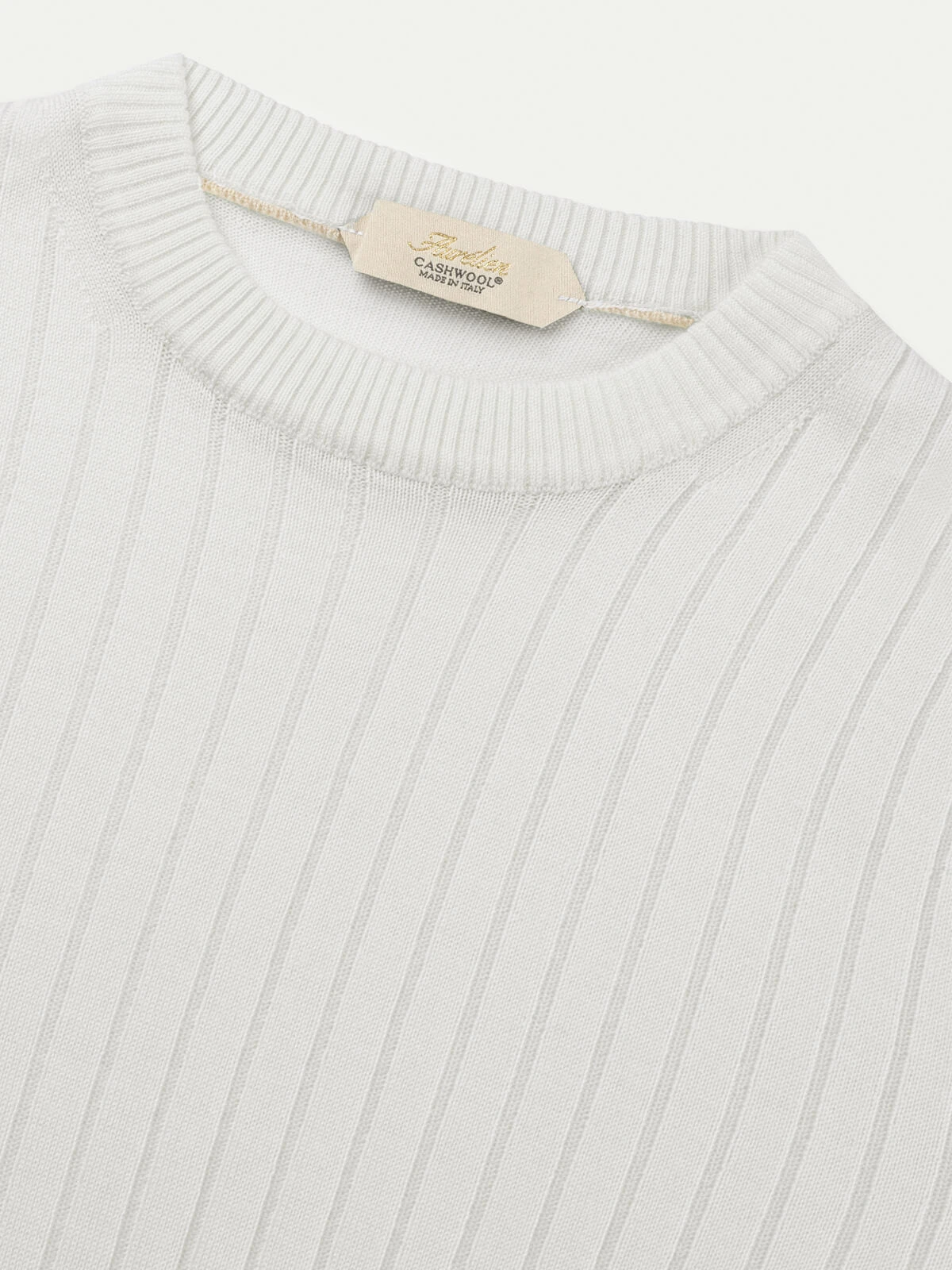 White Ribbed City Crew 5 White Ribbed City Crew - Image 3