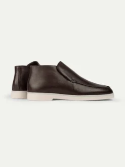 Shearling-Lined Brown Grain City Loafer -Velora Fashion Aurelien city loafer 2.0 grain leather fur brown men 3copy scaled