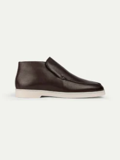 Shearling-Lined Brown Grain City Loafer -Velora Fashion Aurelien city loafer 2.0 grain leather fur brown men 4copy scaled