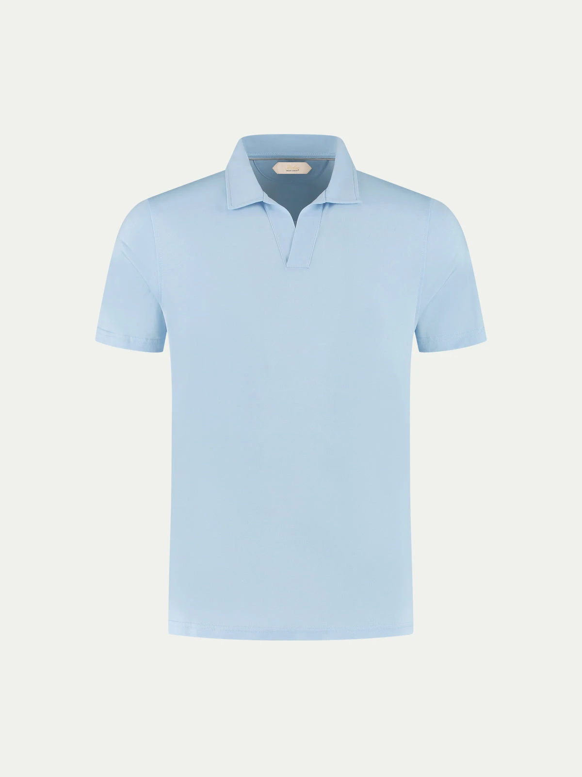 Light Blue Buttonless Polo Shirt 3 Light Blue Buttonless Polo Shirt