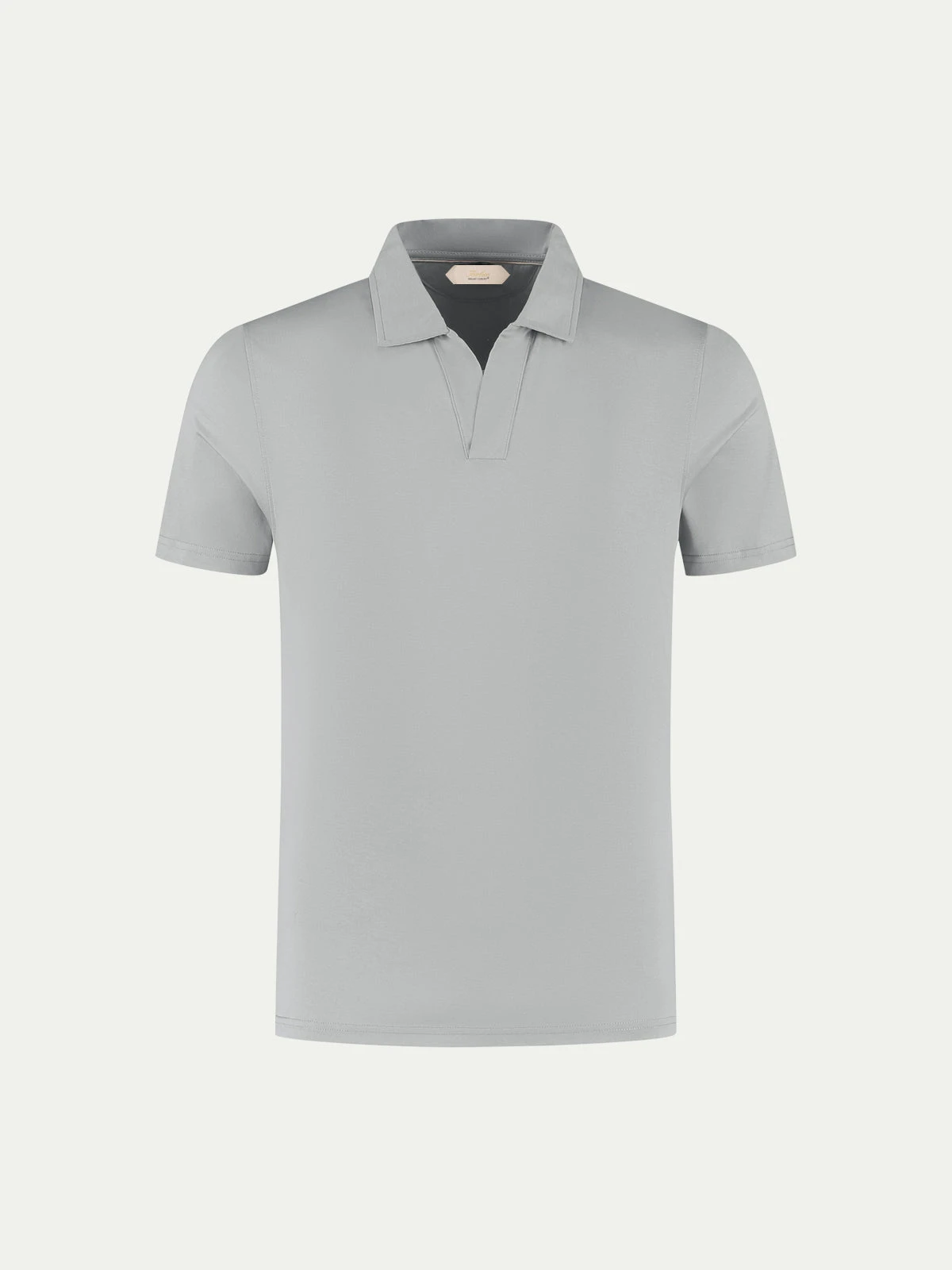 Light Grey Buttonless Polo Shirt 3 Light Grey Buttonless Polo Shirt