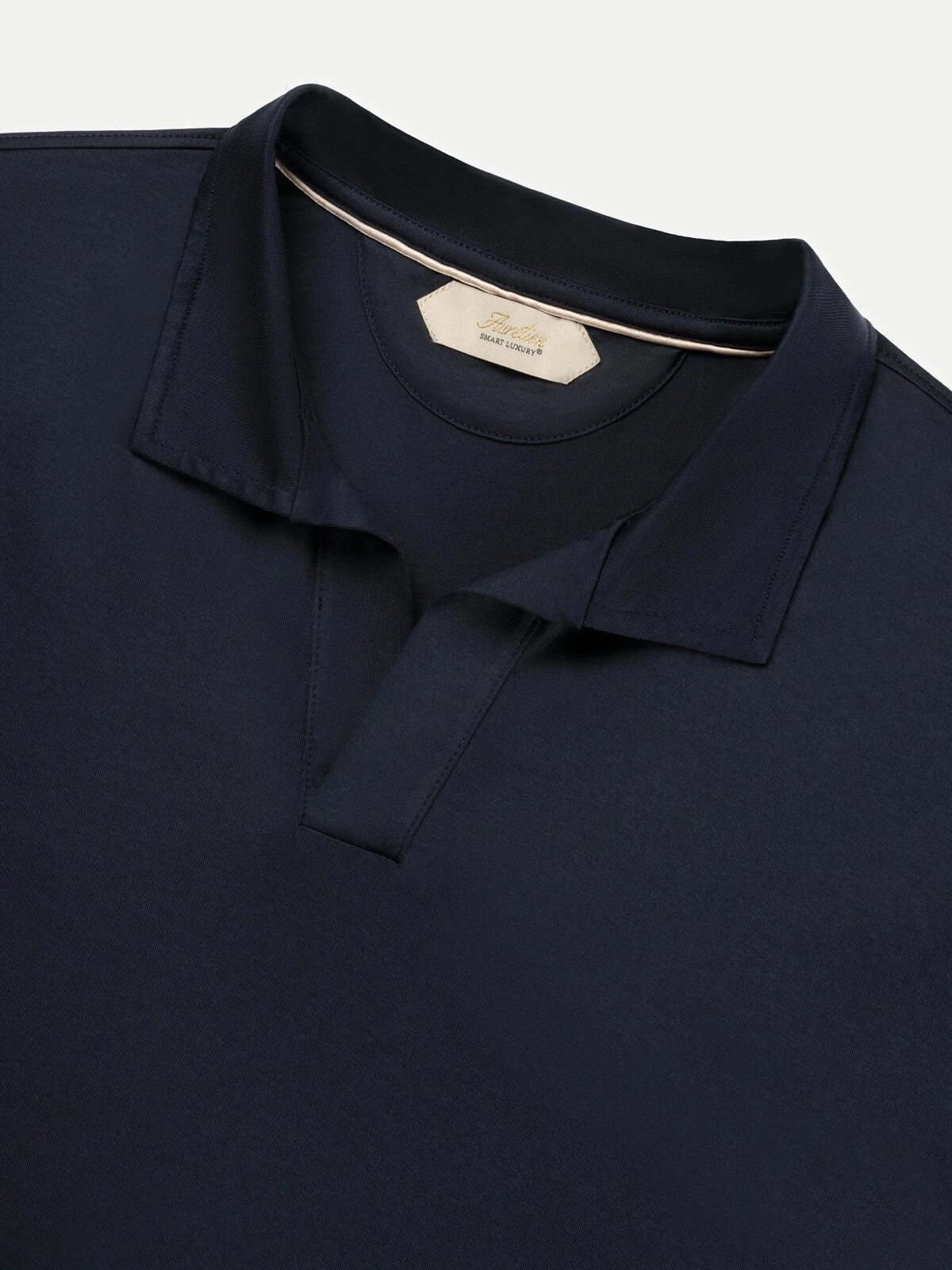 Navy Buttonless Polo Shirt 4 Navy Buttonless Polo Shirt - Image 2