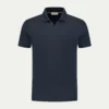 Navy Buttonless Polo Shirt