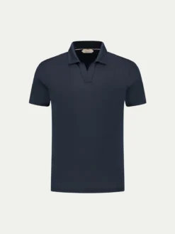 Navy Buttonless Polo Shirt