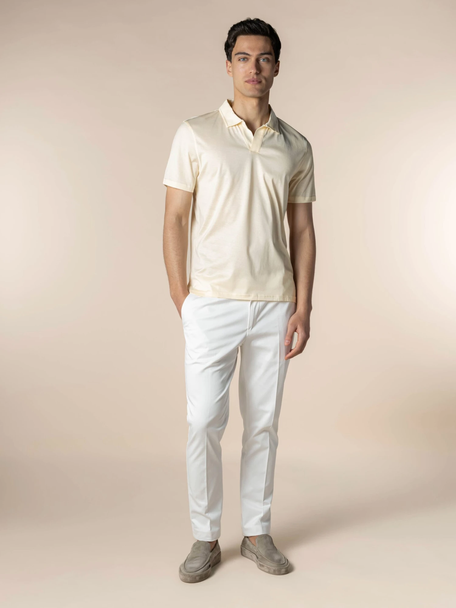 Vanilla Buttonless Polo Shirt 8 Vanilla Buttonless Polo Shirt - Image 6