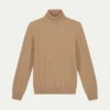 Dolcevita Cable Knit Sweater Beige -Velora Fashion Aurelien dolcevita sweater cashmere merino blend beige1 75d8acd6 a6c6 447b 833e 7194ad05cb2b